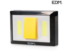 8425998364408 - Linterna 2 led 200 lumens con base imantada y adhesiva 4xAAA (pilas incluidas) EDM