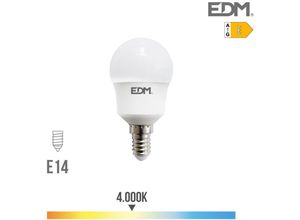 8425998987256 - E3 98725 Bombilla Esferica Led E14 85W 940Lm 4000K Luz Dia Ø45X87Cm EDM