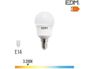 8425998987232 - E3 98723 Bombilla Esferica Led E14 85W 940Lm 3200K Luz Calida Ø45X87Cm EDM