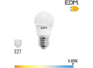 8425998987287 - E3 98728 Bombilla Esferica Led E27 85W 940Lm 6400K Luz Fria Ø45X86Cm EDM