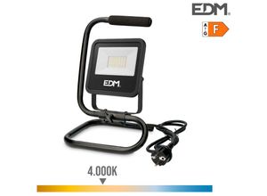 8425998704112 - 30w 2370lm 4000k tageslicht schwarz serie edm led-scheinwerfer mit stand 30w 2370lm 4000k tageslicht edm