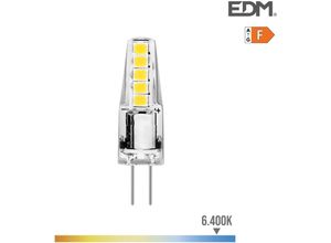 8425998989120 - E3 98912 Bombilla Bi-Pin Silicona Led G4 12V 2W 180Lm 6400K Luz Fria Ø1X37Cm EDM