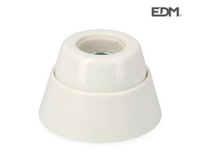 8434259001631 - E3 E44043 Portalamparas E27 Zocalo Recto Porcelana Envasada EDM