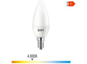 8425998980745 - Bombilla vela led E14 8W 806 lm 4000K luz dia Ø38x114cm EDM