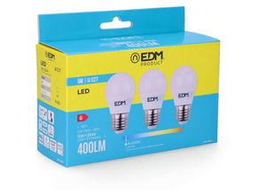 8425998982039 - - Pack 3 Kugelförmige LED-Lampe Leistung 5 w Kappe E27 Helligkeit 400 Lumen Lichtart kalt 6400