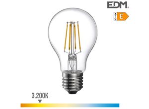 8425998986006 - E3 98600 Bombilla Standard Con Filamento De Led E27 4W 550Lm 3200K Luz Calida Ø6X106Cm EDM