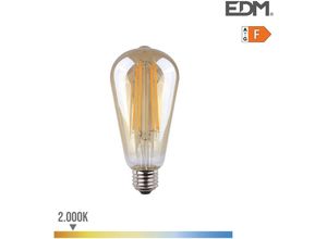 8425998986242 - E3 98624 Bombilla Ovoide Con Filamento De Led Cristal Vintage E27 6W 500Lm 2000K Luz Calida Ø64X142Cm EDM