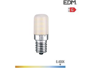 8425998988901 - E3 98890 Bombilla Pebetero Tubular Led E14 3W 300Lm 6400K Luz Fria Ø18X52Cm Edm