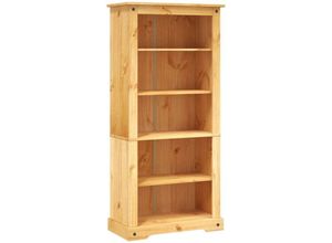 8718475526247 - Bonnevie - BücherschrankStandregal 5 Fächer Mexiko-Stil Kiefernholz 81x40x170 cm vidaXL