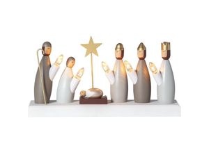 7391482044105 - Best Season - Weihnachtsdeko Krubba von Star Trading Kerzenständer mit 5 Glühbirnen E10 warmweiß Weihnachtsfigur aus Holz Kabelschalter Länge 33 7391482044105 - Best Season - Weihnachtsdeko Krubba von Star Trading Kerzenständer mit 5 Glühbirnen E10 warmweiß Weihnachtsfigur aus Holz Kabelschalter Länge 33