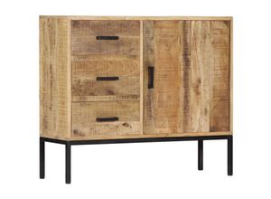 8719883559315 - Sideboard 88 x 30 x 71 cm Massivholz Mango vidaXL - Braun