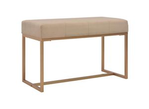 8718475731757 - Bonnevie - Bank 80 cm Beige Samt vidaXL619501