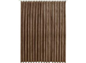 8719883720869 - Verdunkelungsvorhang mit Haken Samt Beige 290 x 245 cm vidaXL - Beige