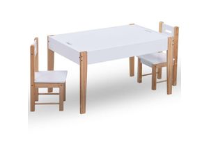 8719883743615 - Bonnevie - 3-tlg Kinder-Sitzgruppe mit Kreidetafel Schwarz und Weiß vidaXL593883