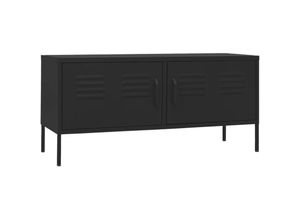 8720286565445 - Bonnevie - TV-Schrank Schwarz 105x35x50 cm Stahl vidaXL817584