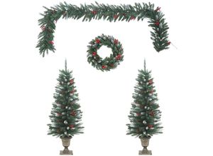 8720845472610 - 4-tlg Türschmuck-Set für Weihnachten pvc Vidaxl 387590