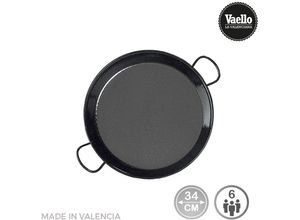 8411470003743 - Emaillierte Paellapfanne für Induktion und Glaskeramikkochfeld ø34cm (6 Personen) vaello