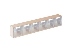 4054773014227 - 1500682 Klarsichtmagazin H113xB600xT91mm 6 x b Kunststoff beige - Lockweiler