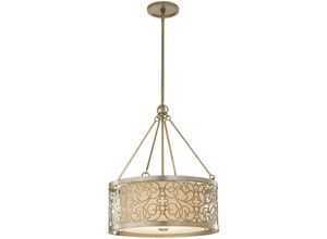 5024005606901 - Elstead - Feiss FE-ARABESQUE4 Hängeleuchte Arabesque 4xE27 100W Stahl Blattsilber Patina Glas H808-2158cm Ø584cm dimmbar höhenverstellbar 5024005606901 - Elstead - Feiss FE-ARABESQUE4 Hängeleuchte Arabesque 4xE27 100W Stahl Blattsilber Patina Glas H808-2158cm Ø584cm dimmbar höhenverstellbar