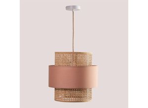 8435507952965 - Sklum - Deckenlampe aus Rattan Satu Polyester - Rattan Hellbraun nude - Hellbraun nude