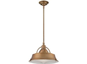 5024005315001 - Quoizel qz-cody-p-m-zc Hängeleuchte cody 2xE27 60W Mystic Kupfer Glasdiffusor klar gerippt H30-120cm Ø368cm dimmbar höhenverstellbar