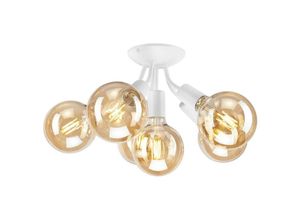 5907687439411 - Lamkur Lighting - Lamkur Viggo Halbbündige Deckenleuchte mit mehreren Armen Weiß 6x E27