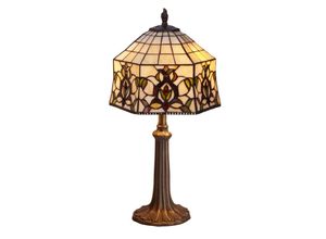 8435763148263 - Fijalo - Tiffany Tischlampe mit Hexa D-30 cm Serienbaumfußbirne nicht enthalten Baugruppe erforderte Nein