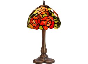 8435763148652 - Tischlampe in Form eines Klee mit Tiffany -Lampenschirm -Durchmesser 20 cm New Yorker Serie enthält nicht die Ansammlungslampe die erforderlich ist