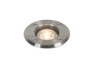 8718881054501 - Qazqa - Outdoor Ground Spot Stahl 11cm IP67 - Basic Round - Stahl