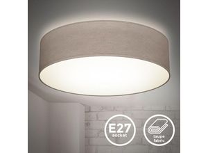 4057722003259 - Bklicht - Deckenlampe Stoff Textilschirm Wohnzimmer Deckenlampe Schlafzimmer taupe 2xE27 - 40