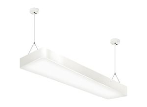 4255596740267 - Licht-erlebnisse - led Hängeleuchte Metall Weiß länglich 4100 k neutralweißes Licht 2480 lm Modern Hängelampe