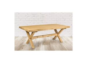 4260307168780 - PureHaven Massivholztisch 200x100x76 cm aus Kiefer rustikaler Hingucker standsicher stabil individue