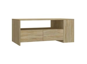 8720286963746 - Bonnevie - Couchtische Kaffeetisch Sonoma-Eiche 102x55x42 cm Holzwerkstoff vidaXL