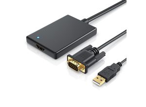 4061474012506 - CSL Audio- & Video-Adapter VGA USB Typ A zu HDMI VGA zu HDMI Adapter Konverter Kabel 1920x1080 Full HD 1080p 4061474012506 - CSL Audio- & Video-Adapter VGA USB Typ A zu HDMI VGA zu HDMI Adapter Konverter Kabel 1920x1080 Full HD 1080p