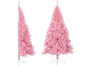 8720287021445 - Vidaxl - Künstlicher Halb-Weihnachtsbaum mit Ständer Rosa 240 cm pvc