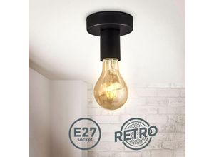 4057722006229 - Bklicht - Retro Deckenspot Vintage Wandlampe Schlafzimmer Flurleuchte Edison E27 schwarz - 10