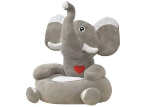 8718475509080 - Vidaxl - Plüsch-Kindersessel Elefant Grau