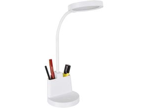 4255596740540 - Licht-erlebnisse - led Tischleuchte Kinderzimmer Dimmer Touch Schalter Edelstahl Flexarm 555 cm hoch Weiß 560 lm 4255596740540 - Licht-erlebnisse - led Tischleuchte Kinderzimmer Dimmer Touch Schalter Edelstahl Flexarm 555 cm hoch Weiß 560 lm