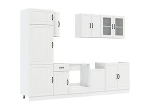 8721158504098 - 8-tlg Küchenschrank-Set Kalmar Weiß Holzwerkstoff vidaXL