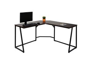 4057651801438 - Eck-Schreibtisch MCW-K66 Computertisch Arbeitstisch MVG-zertifiziert 76x140x140cm MDF Metall ~ dunkelbraun 4057651801438 - Eck-Schreibtisch MCW-K66 Computertisch Arbeitstisch MVG-zertifiziert 76x140x140cm MDF Metall ~ dunkelbraun