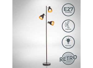 4057722003037 - Stehleuchte Design Stehlampe Standleuchte Stand Lampe Metall 3-flammig schwarz - Bklicht