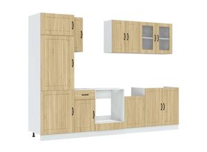 8721158504128 - 8-tlg Küchenschrank-Set Kalmar Sonoma-Eiche Holzwerkstoff vidaXL