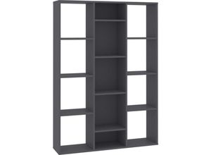 8719883738406 - Vidaxl - Raumteiler Bücherregal Grau 100x24x140 cm Holzwerkstoff