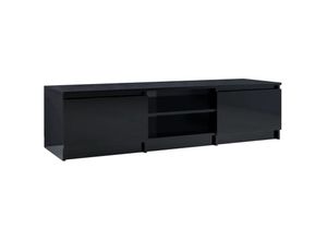 8719883740522 - Vidaxl - TV-Schrank Hochglanz-Schwarz 140x40x355 cm Holzwerkstoff