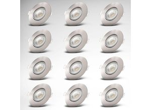 4057722004065 - Bklicht - led Deckenspots schwenkbar Einbaustrahler Spots Lampe ultra-flach IP23 12er set - 50