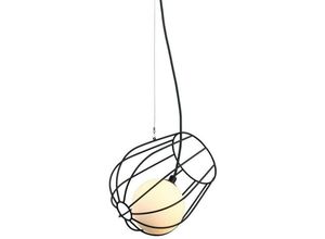 5900644439745 - Lemon balm - Modern Hanging Pendant Black 1 Light mit schwarzem weißem Farbton G9 - Italux