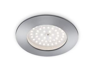 4002707257424 - LED Einbauleuchte BRILONER LEUCHTEN ATTACH ONE 105 W 1000 lm IP44 aluminiumfarbig Kunststoff Ø 10 cm