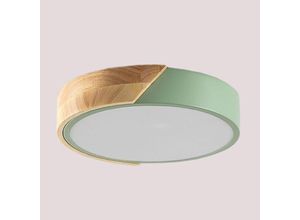 8435719330568 - Jan LED-Deckenleuchte Celadón - Madera Natural Ø23 cm - Sklum