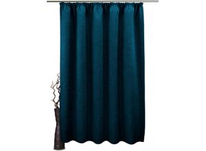 4032107358759 - Gardine VHG Rustika Gardinen Gr 265 cm Kräuselband 145 cm blau (dunkelblau) Landhaus Gardinen Deko Struktur Polyester pflegeleicht nach Maß