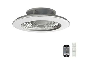 8435153267062 - Mantra Alisio Dimmbare LED-Deckenleuchte & 35 W DC-Wendeventilator Chrom Grau Fernbedienung APP-Steuerung